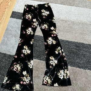 BRAND NEW Blue Leopard Velvet Floral Palazzo Pants